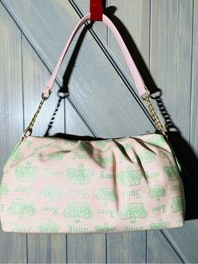 NWT Juicy Couture Pink and Mint Bow Shoulder Bag